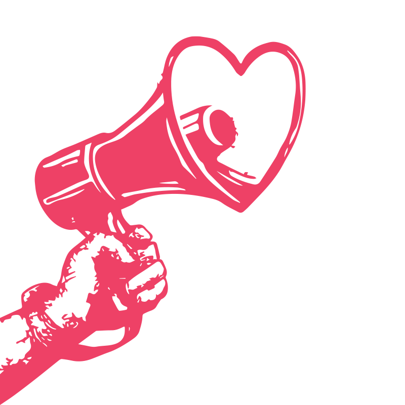liefdevol protest megafoon
